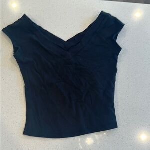 PacSun Blue Asymmetrical Fitted Bodysuit